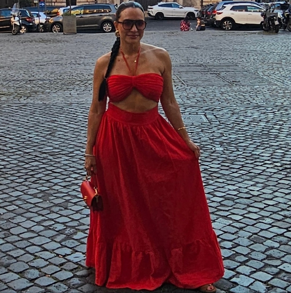Elegant Red Maxi Dress